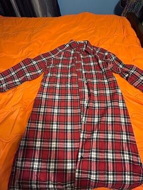 Grace Karin Red and Black Plaid Button-Up Dress